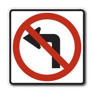 R3-2 No Left Turn Symbol
