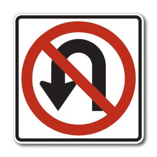 R3-4 No U-Turn Symbol