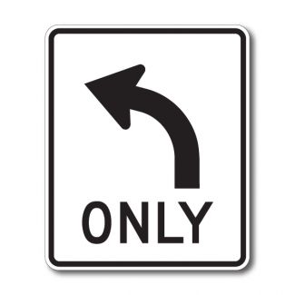 R3-5 Right/Left Only Arrow