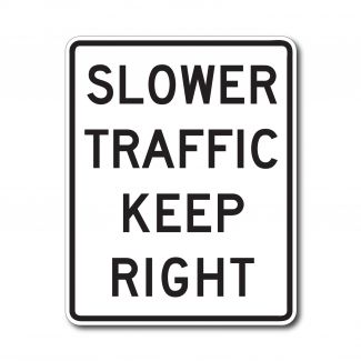 R4-3 Slower Traffic Keep Right