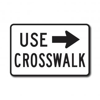 R9-3BP Use Crosswalk with Right Arrow