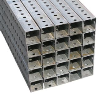 Square Perforated Sign Post