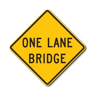W5-3 One Lane Bridge